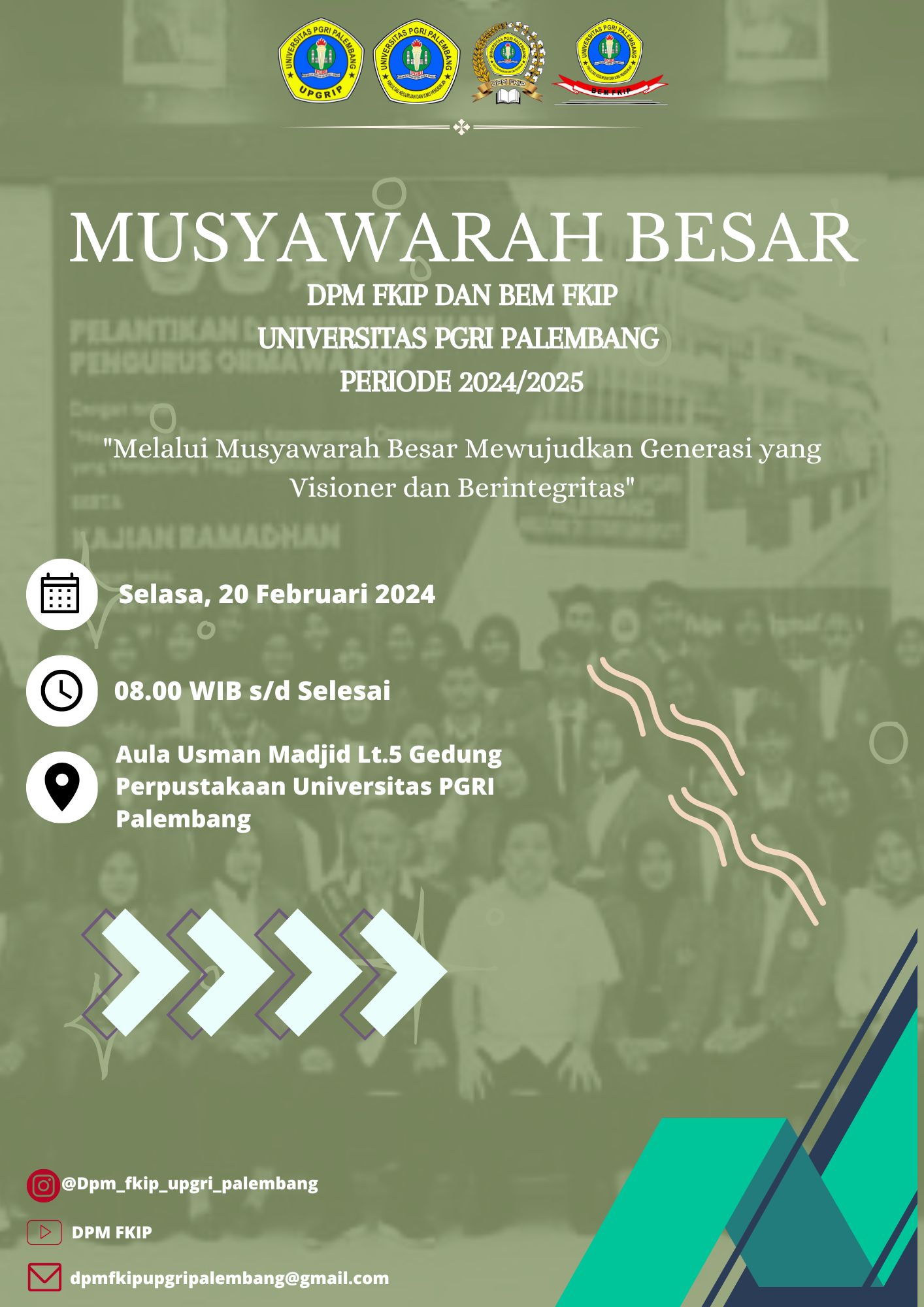 Musyawarah Besar DPM & BEM FKIP Universitas PGRI Palembang 20 Februari 2024